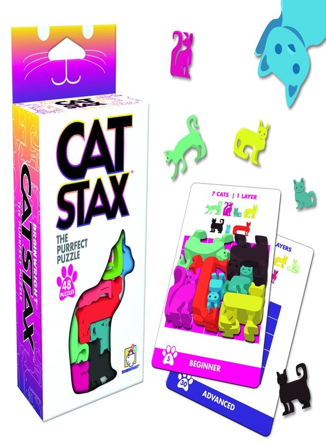 Brainwright - Cat STAX - The Purrfect Puzzle - 48 Pieces - Image 1